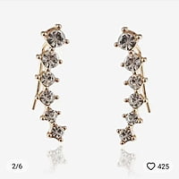 Rhinestone Ear Clips EarRings Rhinestone Ear Clips EarRings