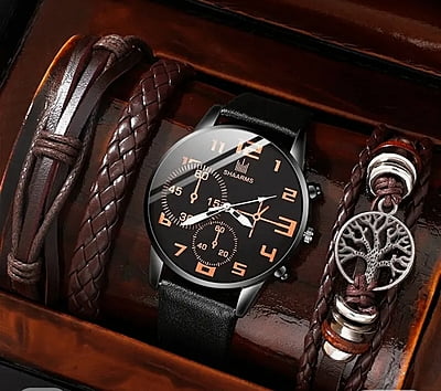 Africa Pattern Bracelet with Watch All-in1