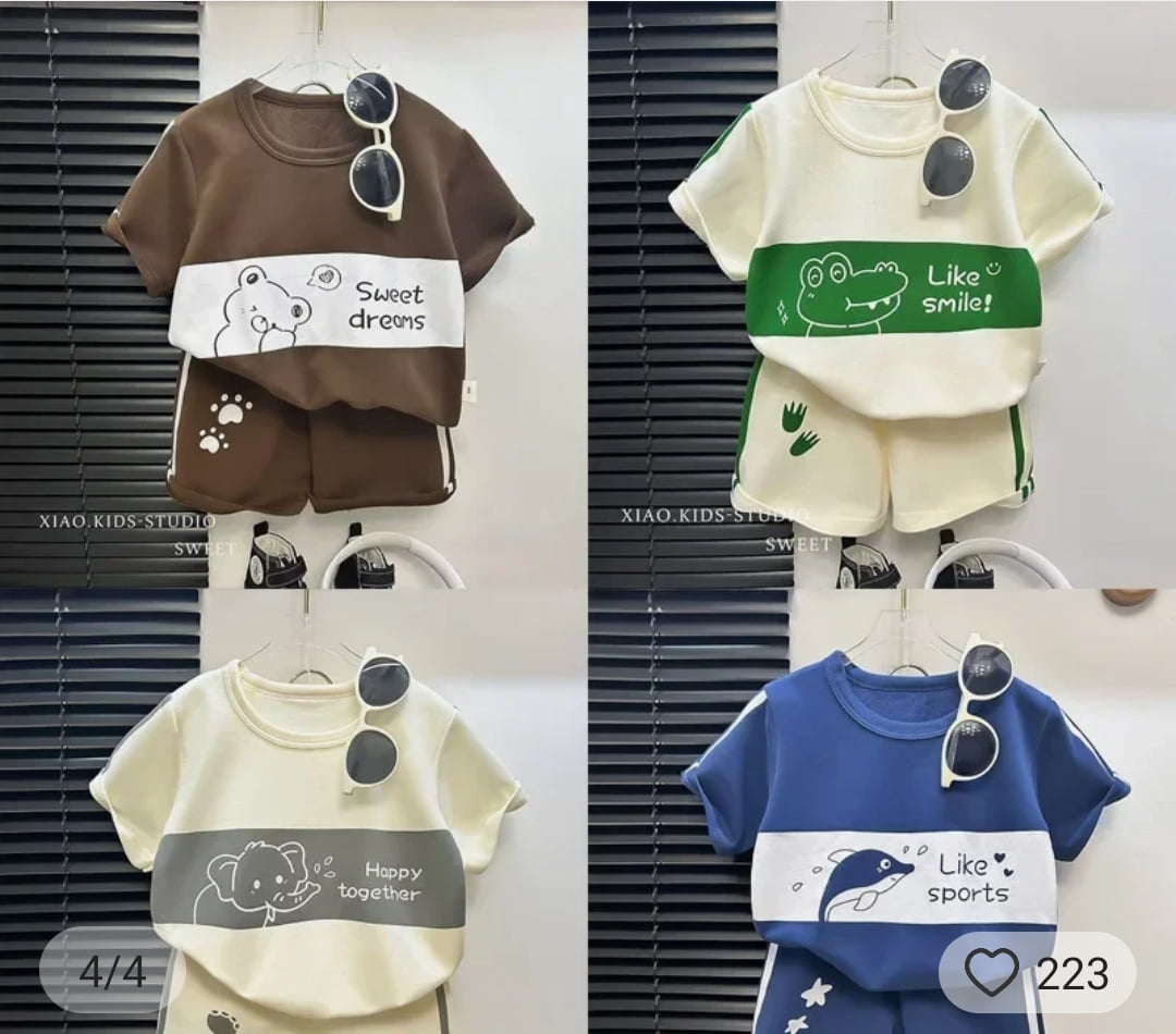 Designers Kids Shirt with Shorts Designers Kids Shirt with Shorts