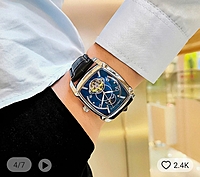 HOT!!! Spin Mechanism Celebrity Sky Blue Hand Clock